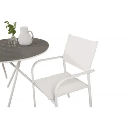 Parma, Santorini Rund Loungesæt - Havemøbelsæt - Grå,Hvid