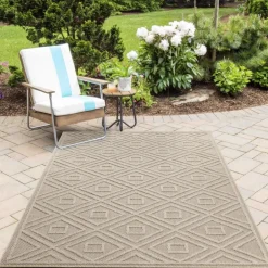 Patara Udendørs tæppe Rhombus - Beige