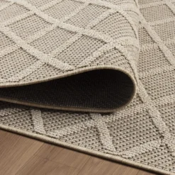 Patara Udendørs Tæppeløber Rhombus - Beige
