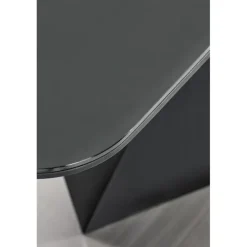 PATRIZIO bord MørkeGrå, ben Sorte