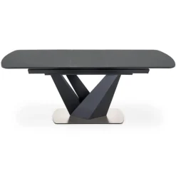 PATRIZIO bord MørkeGrå, ben Sorte