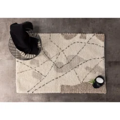 Paul Tæppe - Brun, Grå og Ivory