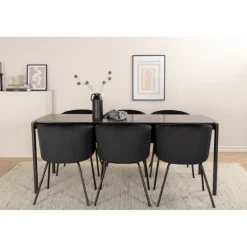 Pelle e Spisebordssæt - Sort
