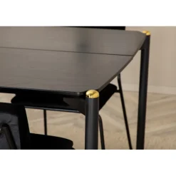 Pelle t Spisebordssæt - Sort