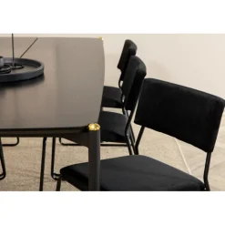 Pelle t Spisebordssæt - Sort