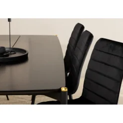 Pelle t Spisebordssæt - Sort