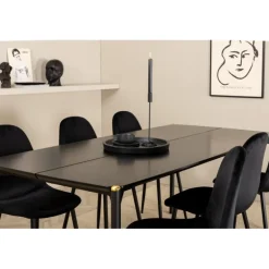 Pelle t Spisebordssæt - Sort