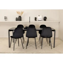 Pelle t Spisebordssæt - Sort