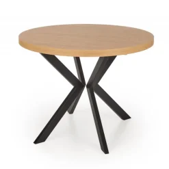 PERONI ovalt Spisebord 100cm kan udvides til 250 - Gylden eg/Sort