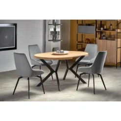 PERONI ovalt Spisebord 100cm kan udvides til 250 - Gylden eg/Sort