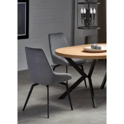 PERONI ovalt Spisebord 100cm kan udvides til 250 - Gylden eg/Sort