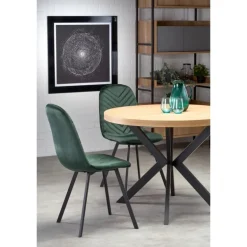 PERONI ovalt Spisebord 100cm kan udvides til 250 - Gylden eg/Sort