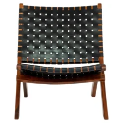 Perugia Foldestol - Foldestol med sort læder