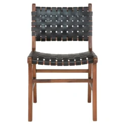 Perugia Spisebordsstol - Perugia Spisebordsstol i lys Teak med sort læder