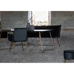 Petra Spisebord - Sort og Kobber