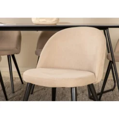 Petra Spisebordssæt - Beige og Sort