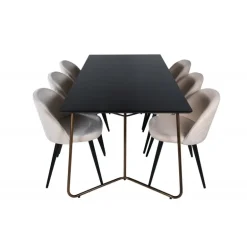 Petra Spisebordssæt - Sort