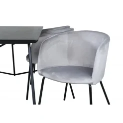 Petra Spisebordssæt - Sort og Lysegrå