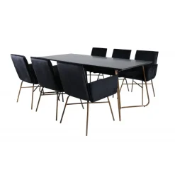 Petra Spisebordssæt - Sort og Kobber