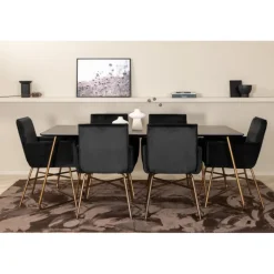 Petra Spisebordssæt - Sort og Kobber