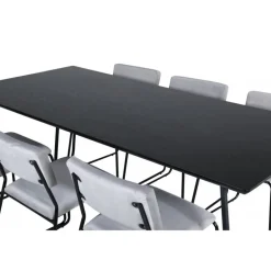 Petra Spisebordssæt - Sort og Lysegrå