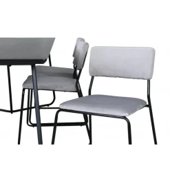 Petra Spisebordssæt - Sort og Lysegrå