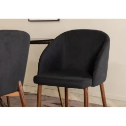 Petra Spisebordssæt - Sort og Valnød