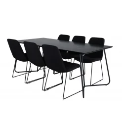 Petra Spisestue Sæt - Sort