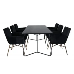 Petra t Spisebordssæt - Sort og Kobber