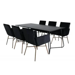 Petra t Spisebordssæt - Sort og Kobber