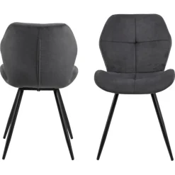 Petri spisebordsstol grå stof