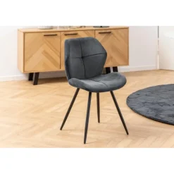 Petri spisebordsstol grå stof