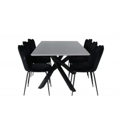 Piazza e Spisebordssæt - Sort