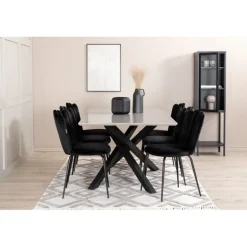 Piazza e Spisebordssæt - Sort