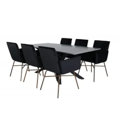 Piazza e Spisebordssæt - Sort og Kobber