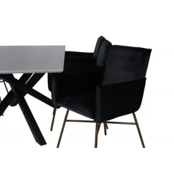 Piazza e Spisebordssæt - Sort og Kobber