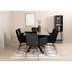 Piazza e Spisebordssæt - Sort og Kobber