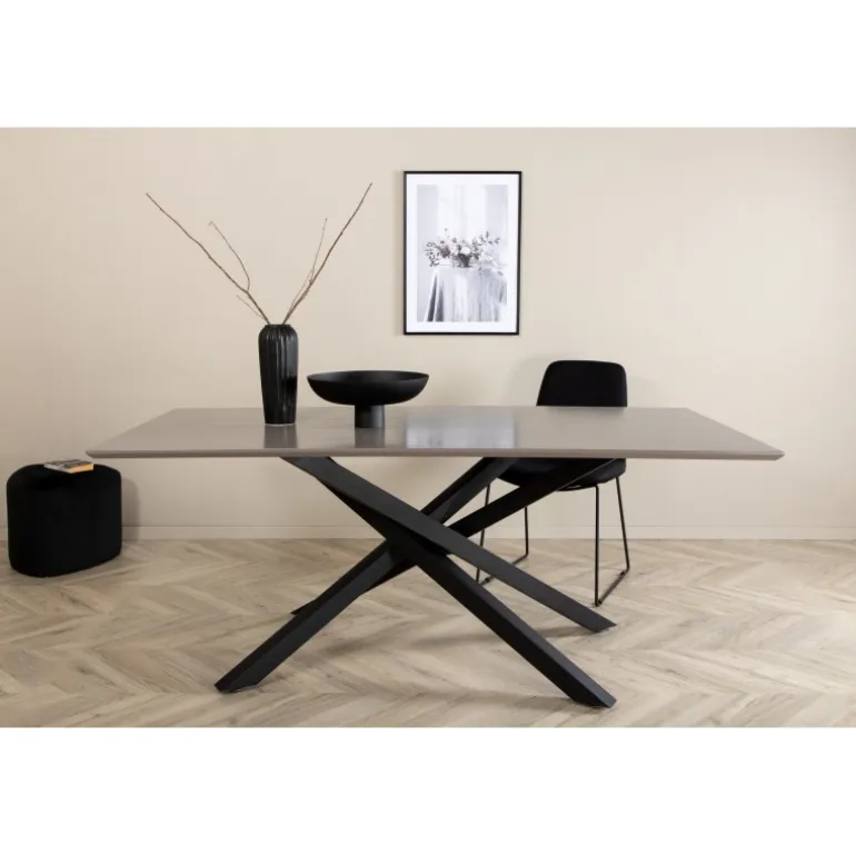 Piazza Spisebord - Sort og Mørkegrå