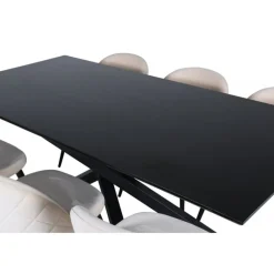 Piazza Spisebordssæt - Beige og Sort