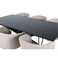 Piazza Spisebordssæt - Beige og Sort