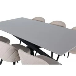 Piazza Spisebordssæt - Beige og Sort og Grå