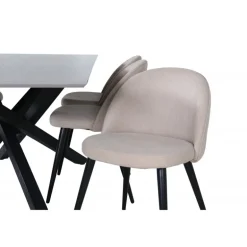 Piazza Spisebordssæt - Beige og Sort og Grå