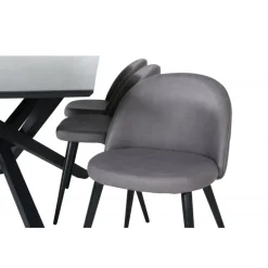 Piazza Spisebordssæt - Sort og Grå