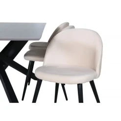 Piazza t Spisebordssæt - Beige og Sort og Grå