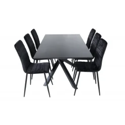 Piazza t Spisebordssæt - Sort