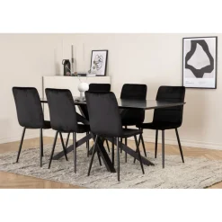 Piazza t Spisebordssæt - Sort