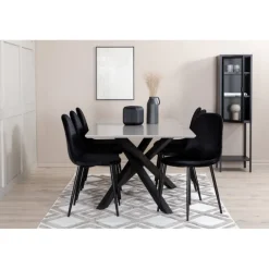 Piazza t Spisebordssæt - Sort