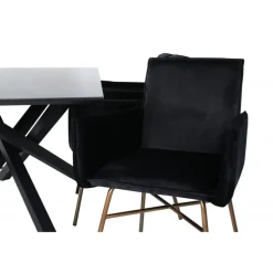 Piazza t Spisebordssæt - Sort og Kobber