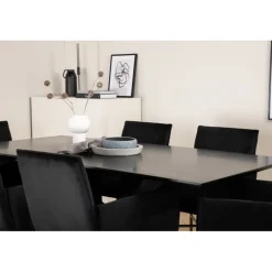 Piazza t Spisebordssæt - Sort og Kobber