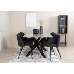 Piazza t Spisebordssæt - Sort